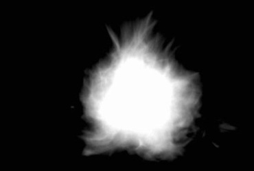 黑白火箭底部喷射火焰透明通道黑屏特效视频素材