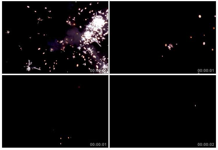 火星火花爆炸迸射散开黑屏抠像后期特效视频素材