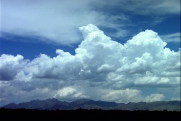 远山天空白云翻腾变幻实拍视频素材