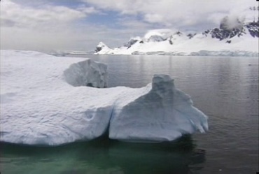 南极北极雪地冰山浮冰极地风光视频素材