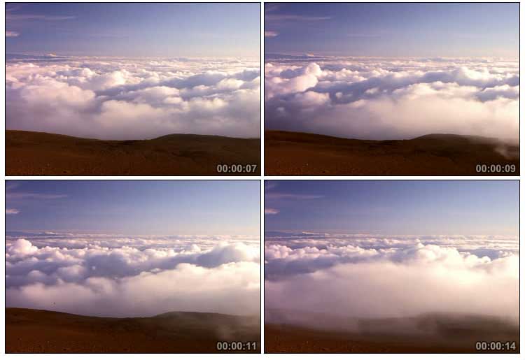 高原云海白云飘移实拍视频素材