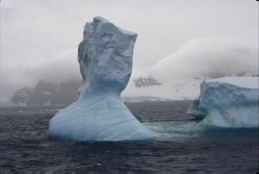 南北极冰山冰川白雪积雪风景视频素材