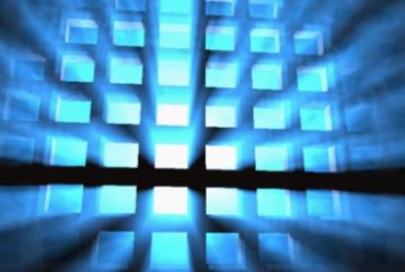 格子窗户灯光投射光线透过视频素材