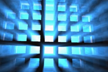 格子窗户灯光投射光线透过视频素材