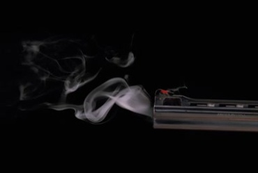 枪口冒烟黑屏抠像特效视频素材