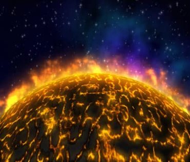 星球火球太阳表面火焰特效视频素材