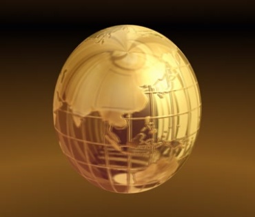 金色地球仪旋转视频素材