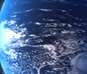 星际飞行蓝色地球视频素材