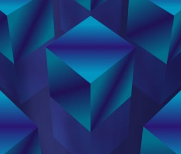蓝色科技3D几何方块图形动态背景视频素材