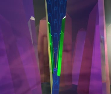 彩色三维立体水晶柱体动态背景视频素材