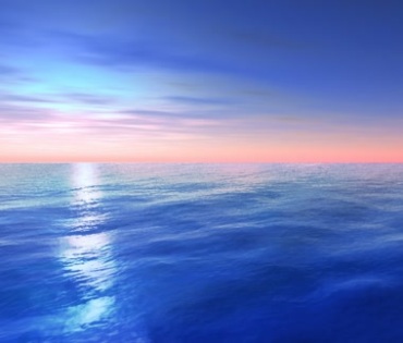 蓝天海水浑然一体唯美背景视频素材