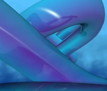 弯曲缠绕管道蓝色抽象背景视频素材