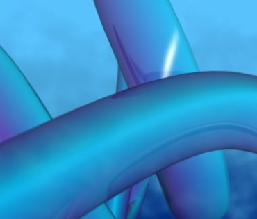 弯曲缠绕管道蓝色抽象背景视频素材