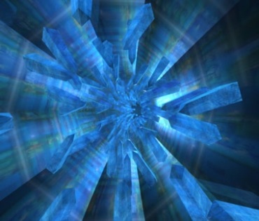 蓝色矿石通道管道穿梭动态背景视频素材