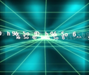 三维立体空间字母数字动态变幻视频素材