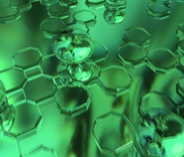 绿色透明玻璃珠六角蜂窝组织动态背景视频素材