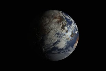 地球转动自转黑屏抠像特效视频素材