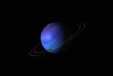 蓝色星球海王星自转黑屏抠像特效视频素材
