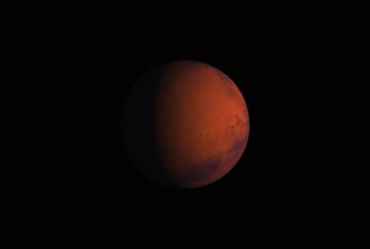 红月亮月球火星自转黑屏抠像特效视频素材