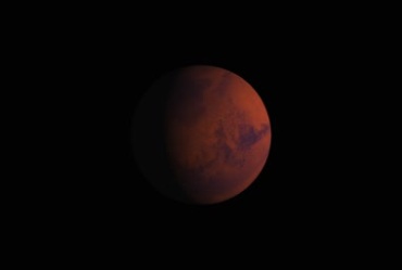 红月亮月球火星自转黑屏抠像特效视频素材