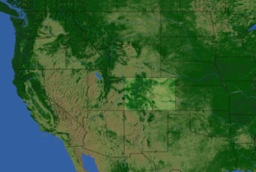美国科罗拉多州卫星地图拍摄轮廓视频素材