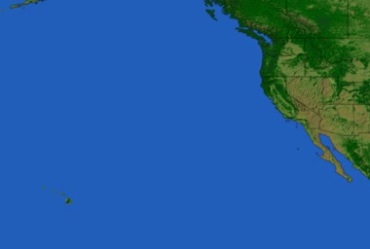 美国夏威夷州卫星地图拍摄轮廓视频素材