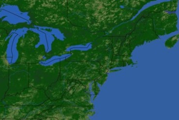 美国特拉华州卫星地图轮廓视频素材