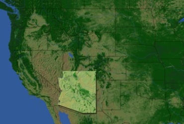 美国亚利桑那州卫星地图轮廓视频素材