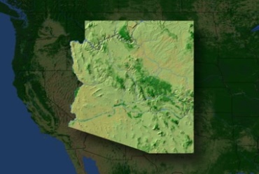 美国亚利桑那州卫星地图轮廓视频素材