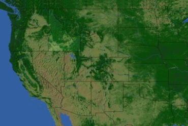 美国爱达荷州卫星地图区域视频素材
