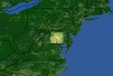 美国区域卫星地图轮廓视频素材