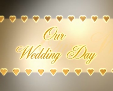 金色字体婚庆婚礼结婚日动态特效视频素材