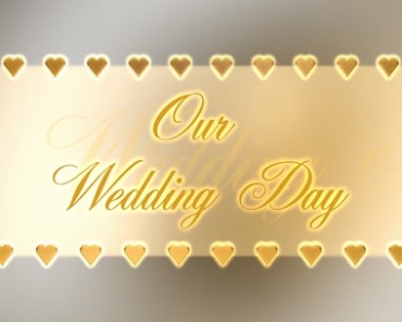 金色字体婚庆婚礼结婚日动态特效视频素材