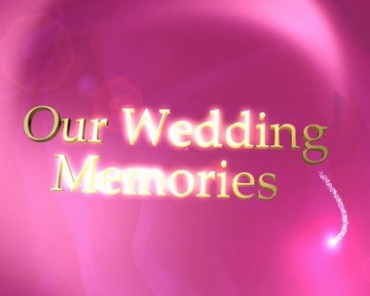 粉色背景我们的婚礼回忆视频素材