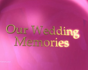 粉色背景我们的婚礼回忆视频素材