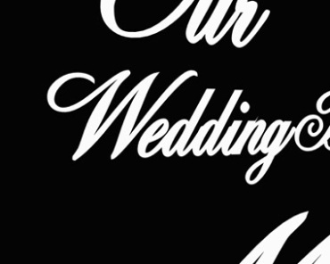 婚礼婚庆英文字母黑白字符动态特效视频素材
