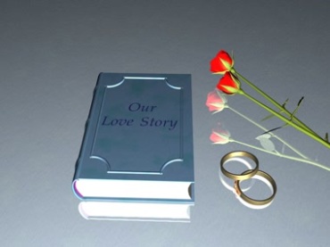 我们的爱情故事书本翻开抠像特效视频素材