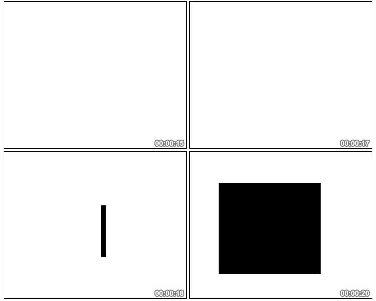 方框动态变幻移动黑白抠像特效视频素材
