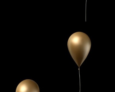 金色气球升起动态特效视频素材