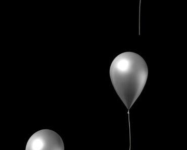 气球升空放飞气球黑屏抠像特效视频素材