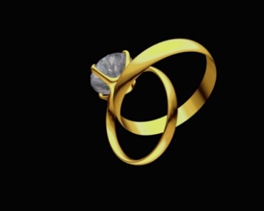 戒指对戒婚戒钻戒黑屏抠像特效视频素材