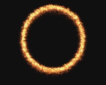 金色粒子圆环掉落黑屏抠像特效视频素材
