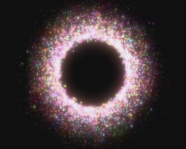 闪亮粒子圆圈缩小黑屏抠像特效视频素材