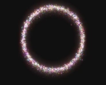 圆形粒子环黑屏抠像特效视频素材