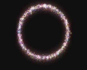 圆形粒子环黑屏抠像特效视频素材