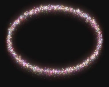 椭圆闪亮粒子洒落黑屏抠像特效视频素材