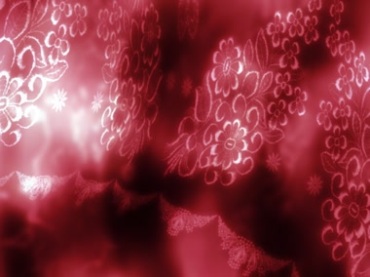 红色花纹绸布起伏动态背景视频素材