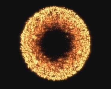 金色粒子圆圈图形黑屏抠像特效视频素材
