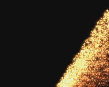 金色闪亮粒子雷达扫描动画黑屏特效视频素材