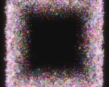 闪光粒子正方形放大黑屏特效视频素材